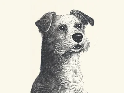 Illustration of a single dog